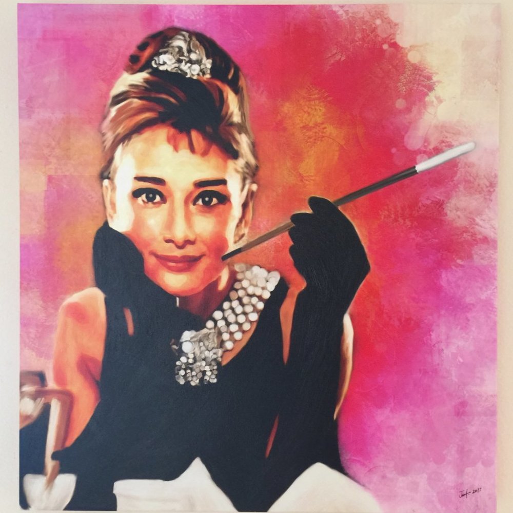 Audrey Hepburn Limited Edition Oil Painting🤩🤩🤩🤩🤩